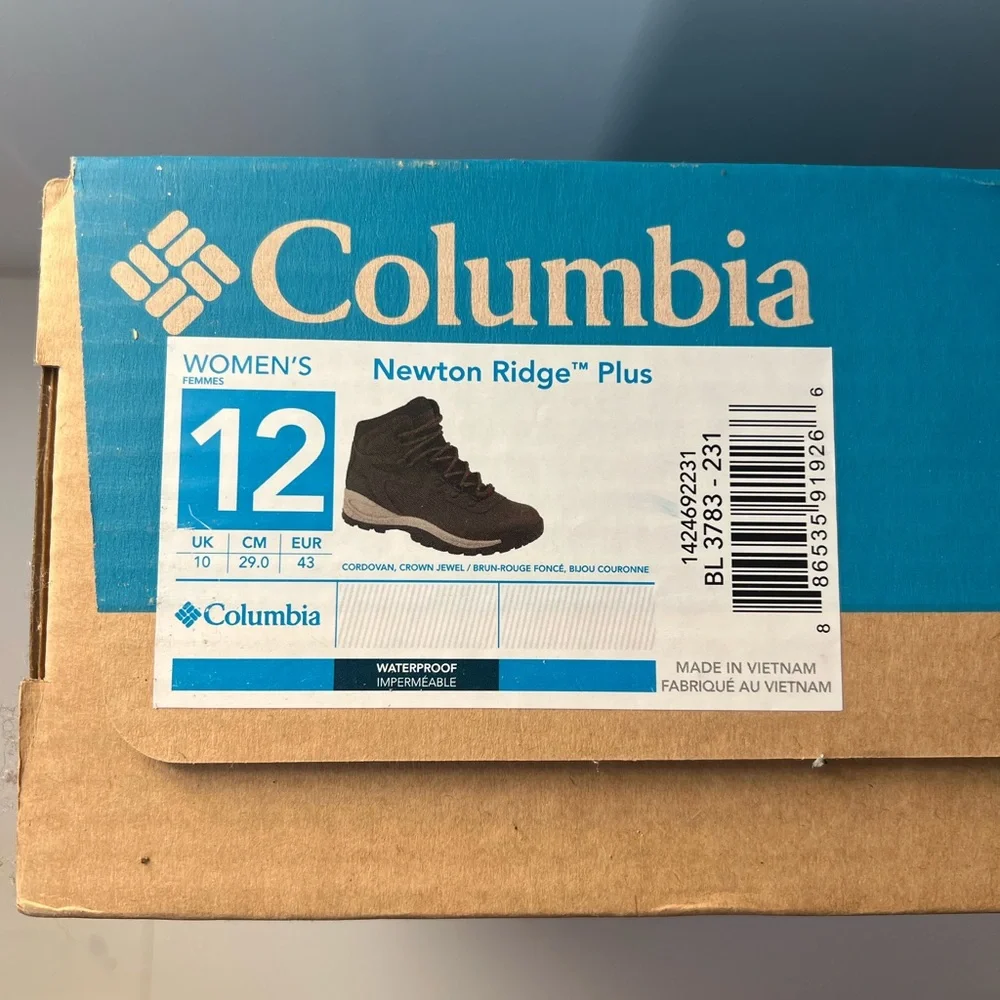 Columbia Women’s Newton Ridge Plus Waterproof Hiking Boot Size 12 - Picture 9 of 9